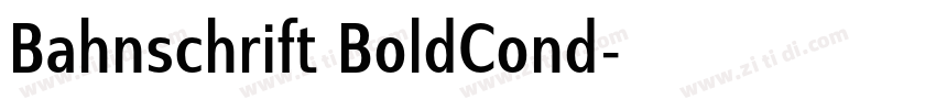 Bahnschrift BoldCond字体转换